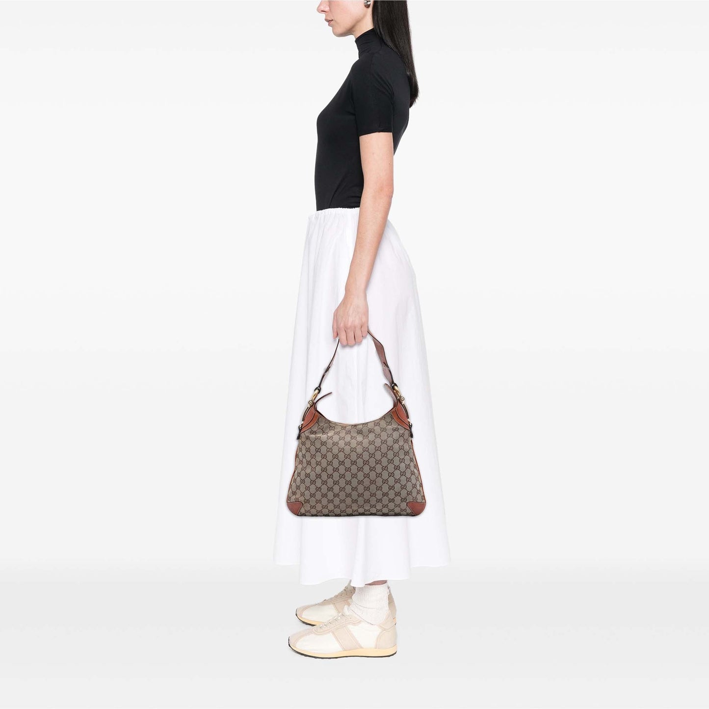 Gucci GG Canvas Horsebit Creole Hobo Bag