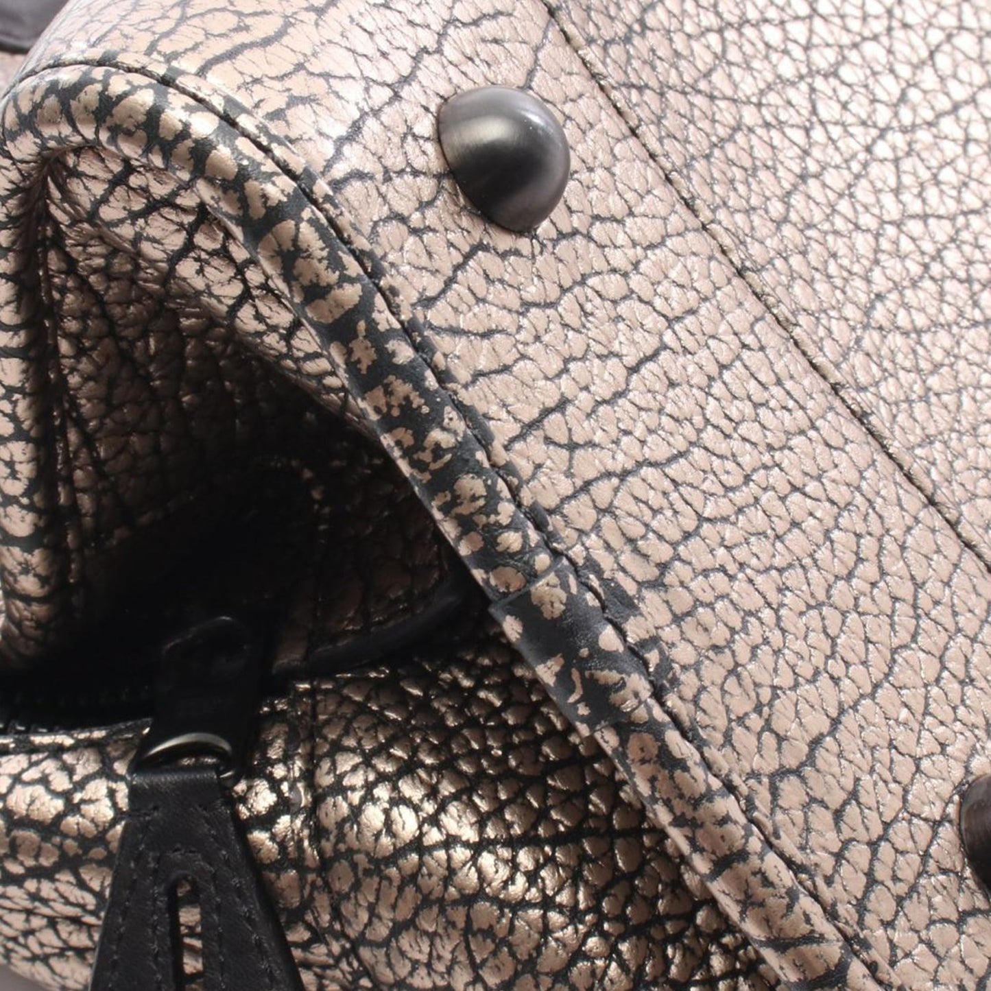 Loewe Cracked Metallic Leather Amazona 36