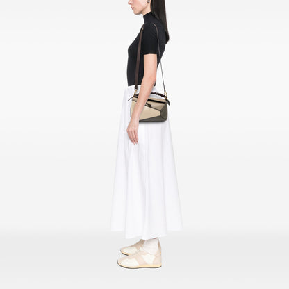 Loewe Small Tricolor Calfskin Braided Puzzle Edge Satchel
