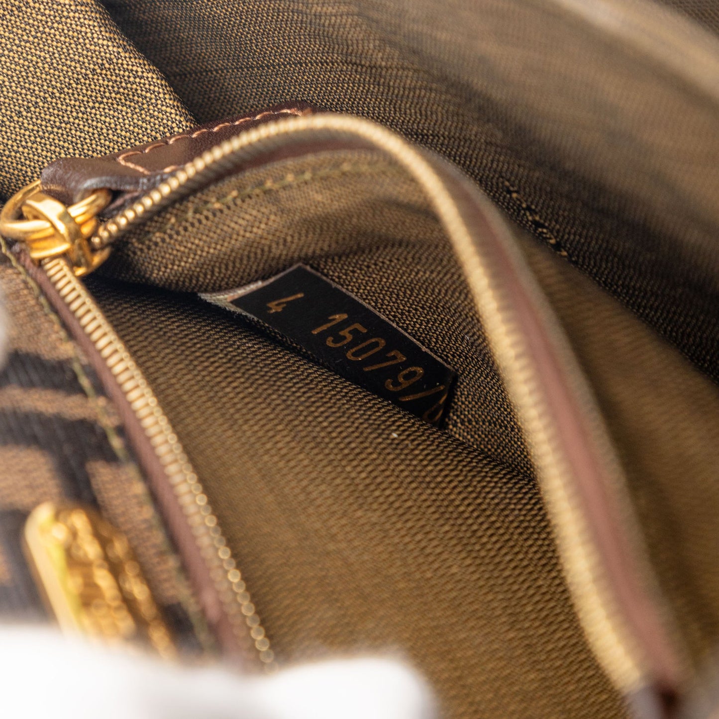 Fendi Zucca Canvas Shoulder Bag