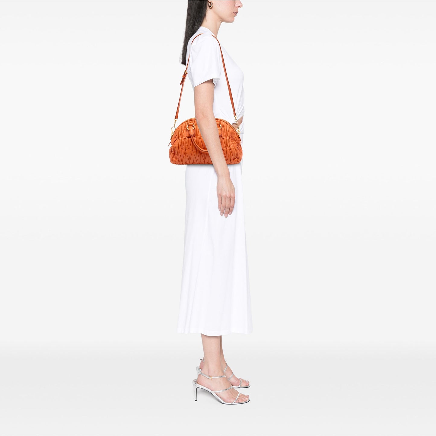 Miu Miu Matelasse Nappa Dome Satchel