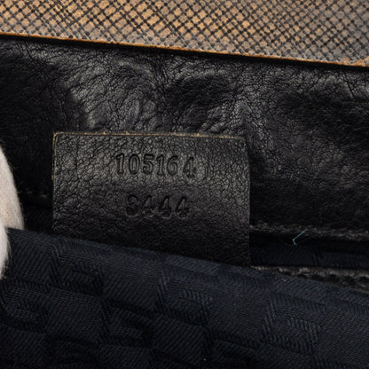Gucci Calfskin Wood Frame Handbag