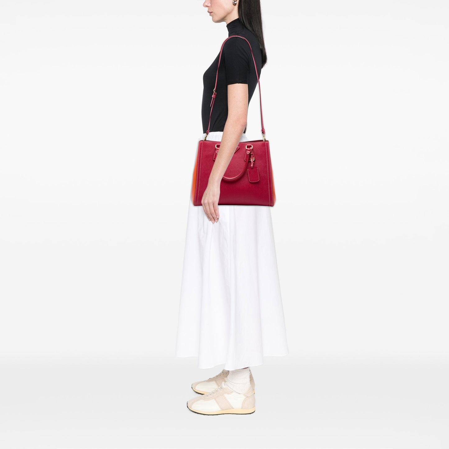 Prada Bicolor Saffiano Lux Satchel