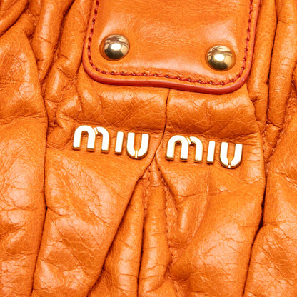 Miu Miu Matelasse Lambskin Coffer Satchel