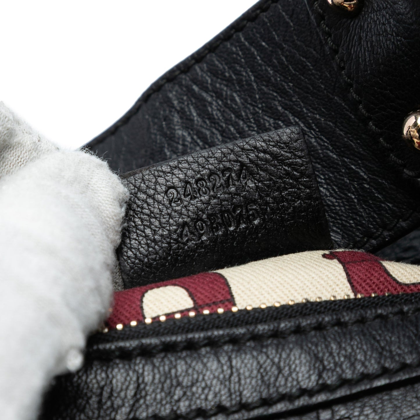 Gucci Guccissima Half Moon Bamboo Ring Hobo