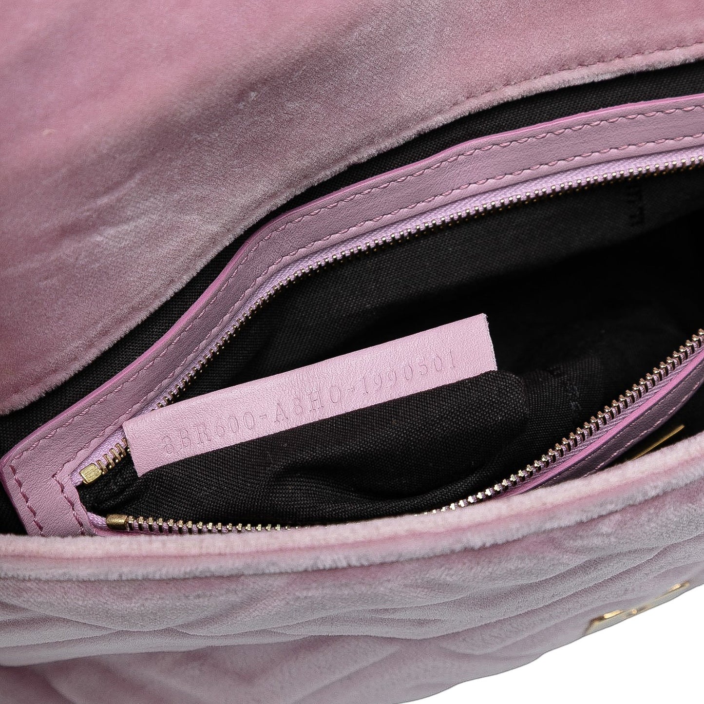 Fendi Zucca Embossed Velvet Baguette Satchel