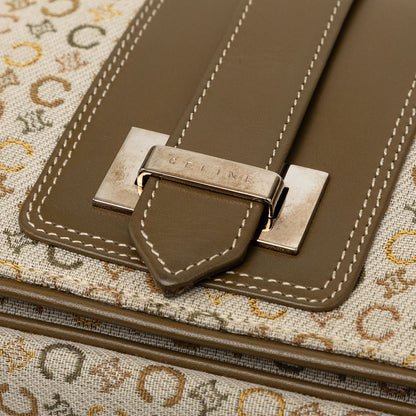 Celine C Macadam Canvas Flap Shoulder Bag