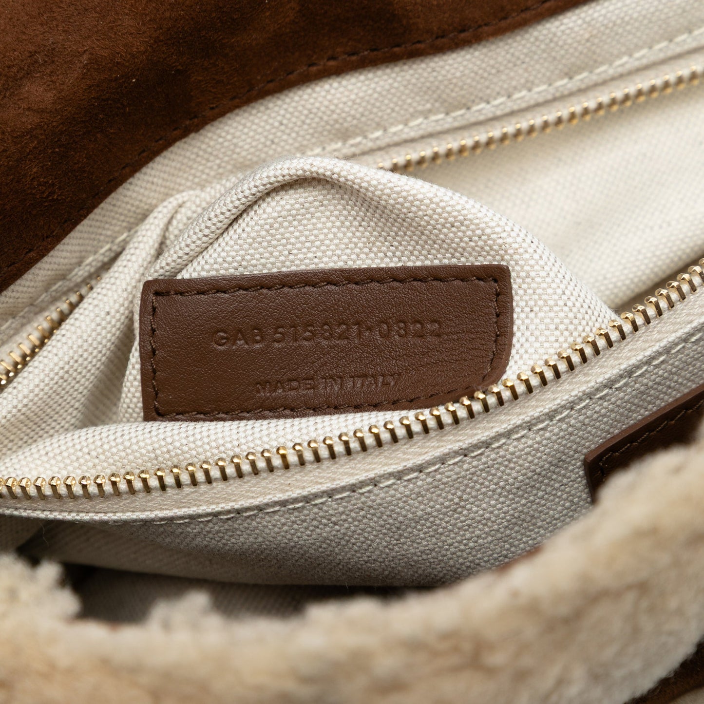 Saint Laurent Medium Suede and Shearling Patchwork Jamie Shoulder Bag