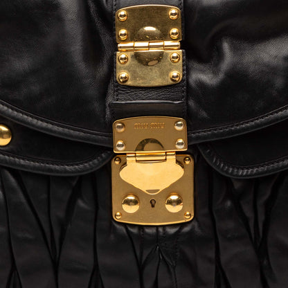 Miu Miu Matelasse Nappa Coffer Satchel