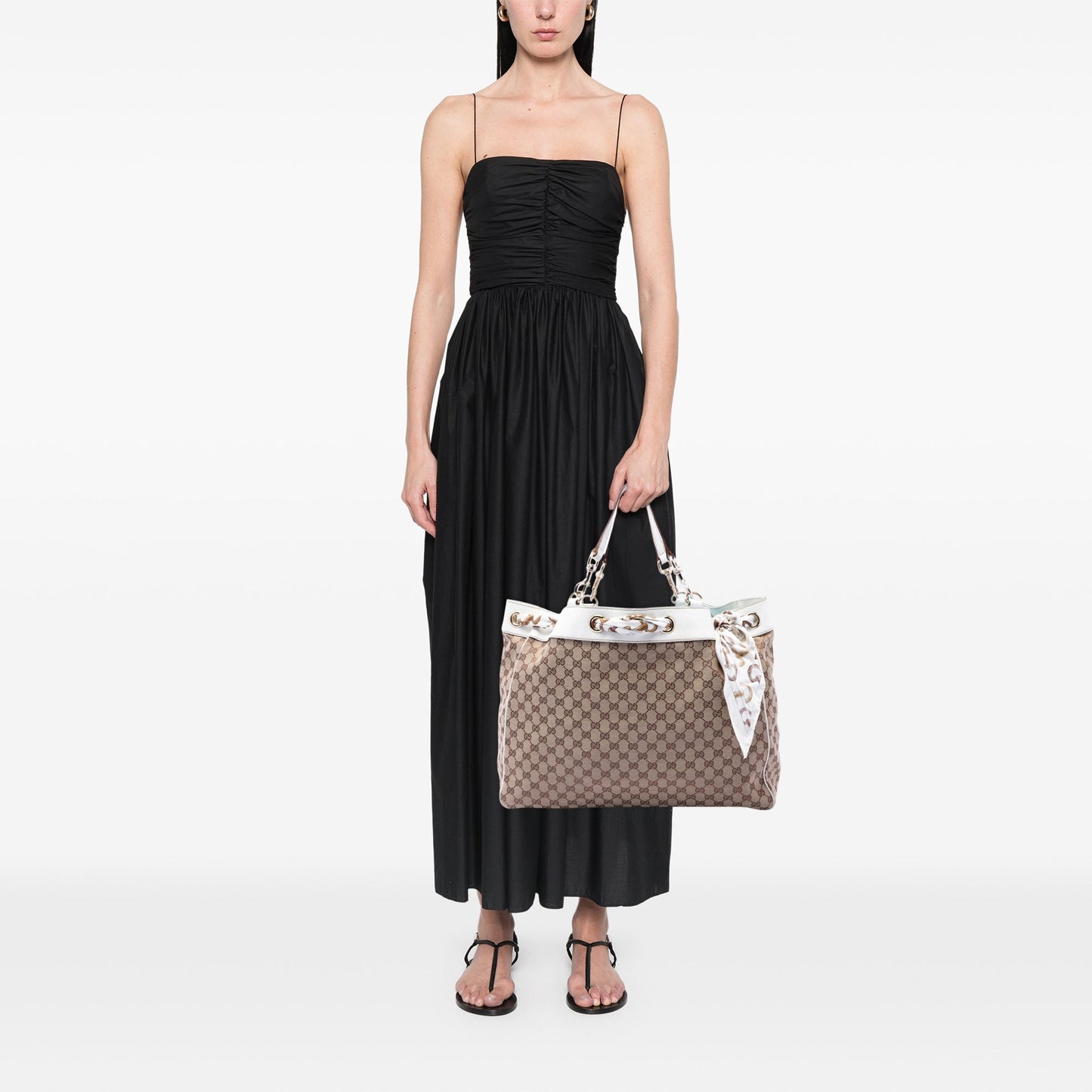 Gucci Large GG Canvas Positano Scarf Tote