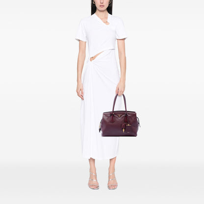 Prada Vitello Daino Zip Top Convertible Tote