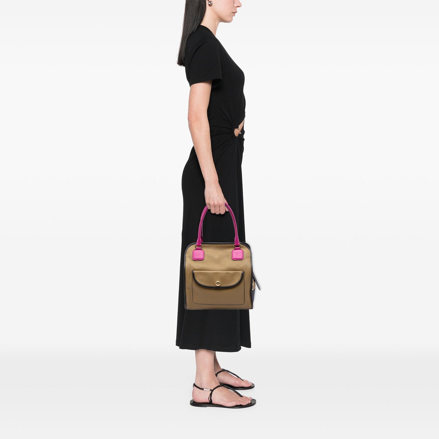 Loewe Tricolor Leather Anagram Handbag