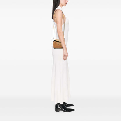 Loewe Mini Bicolor Calfskin Puzzle Satchel
