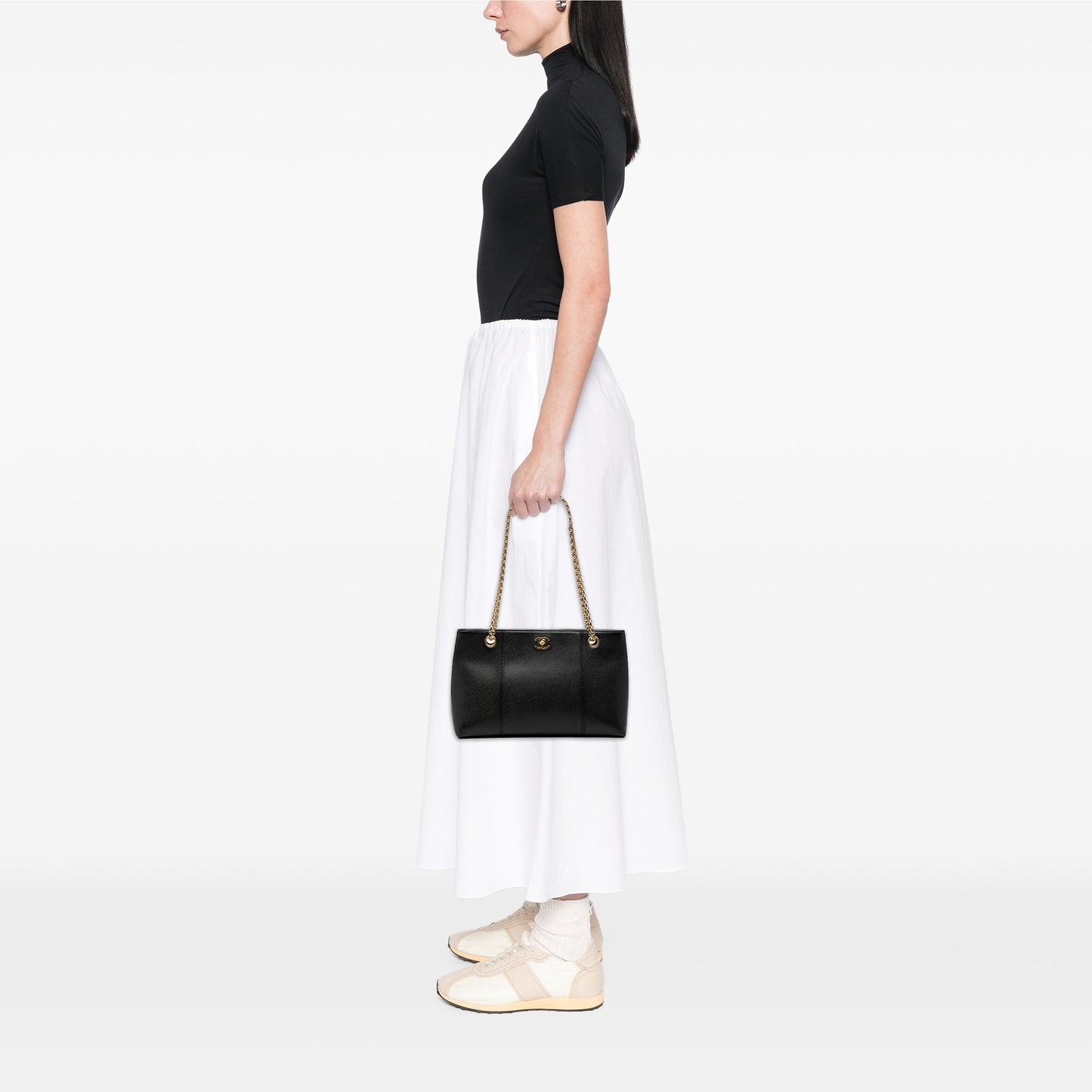 Chanel CC Caviar Chain Shopping Tote