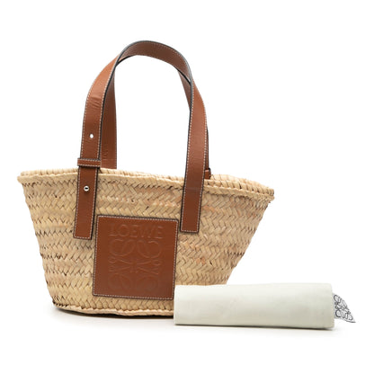 Loewe Small Raffia Anagram Basket Tote