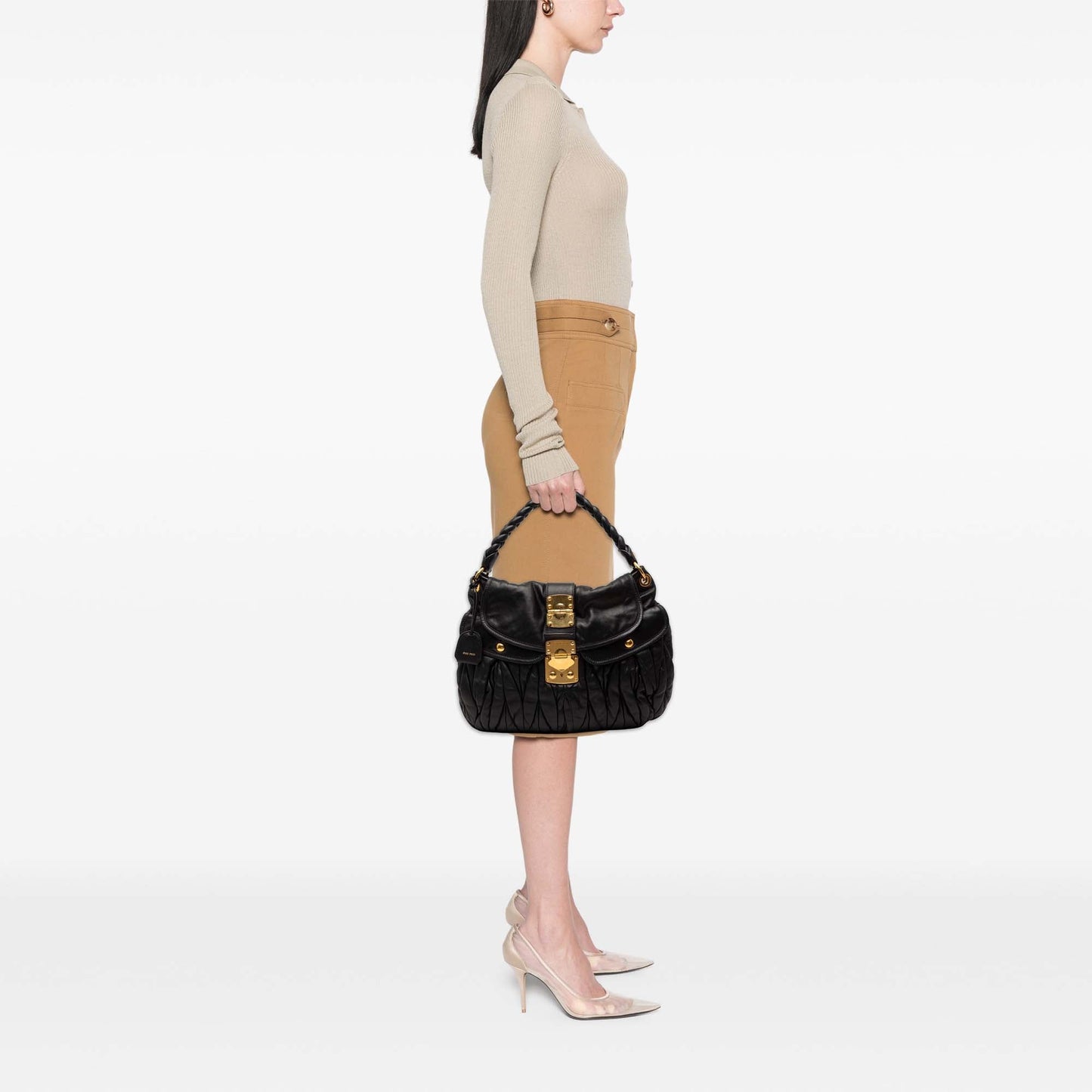 Miu Miu Matelasse Nappa Coffer Satchel