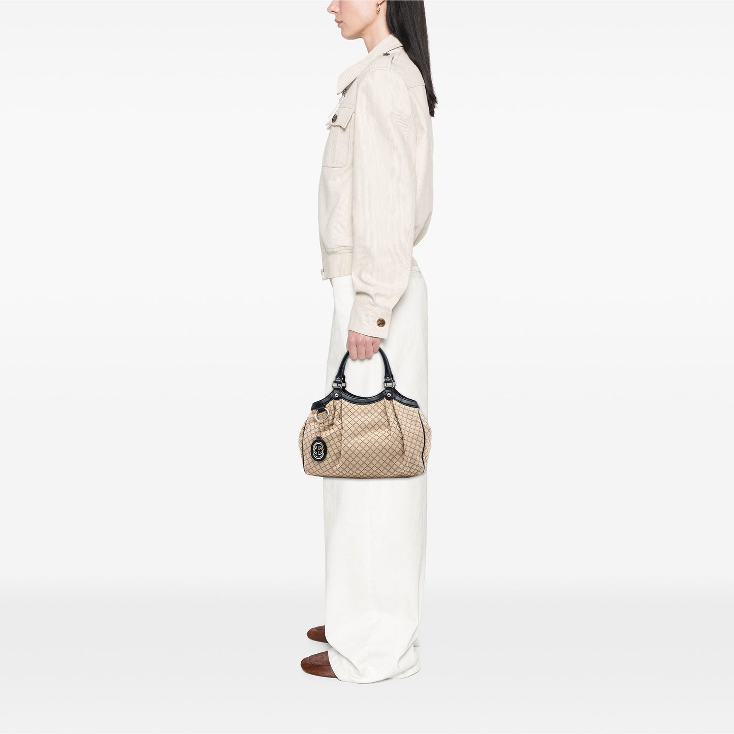 Gucci Medium Diamante Canvas Sukey Tote