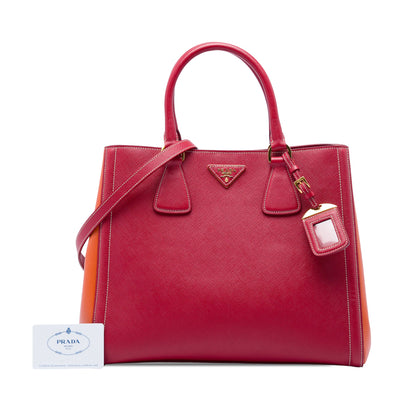 Prada Bicolor Saffiano Lux Satchel