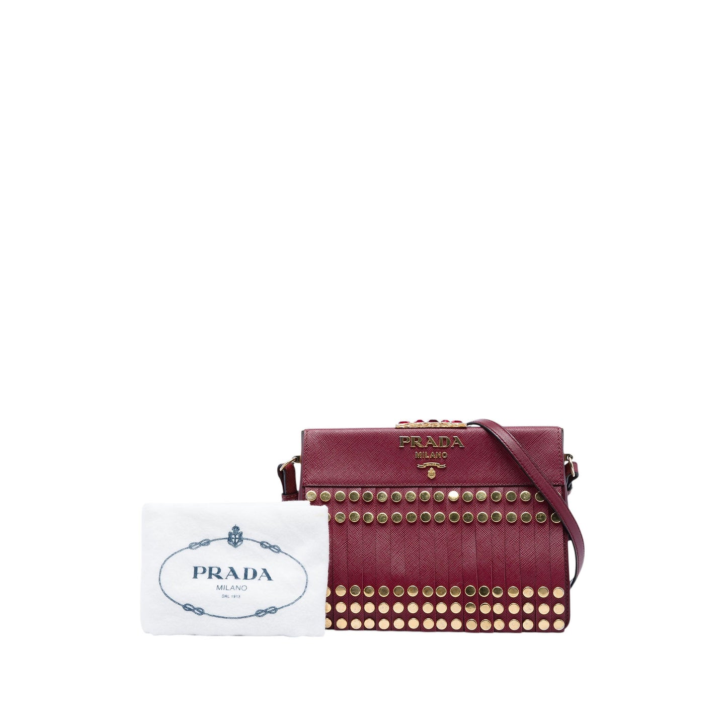Prada Studded Saffiano Lux Idol Crossbody
