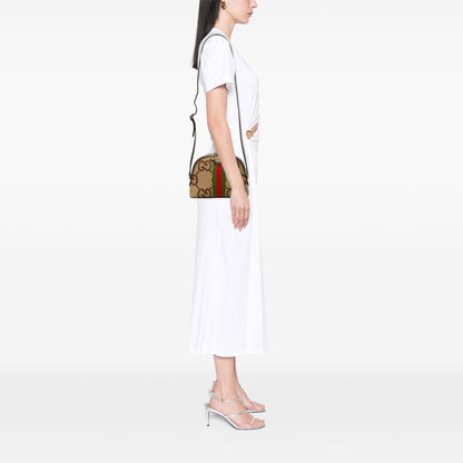 Gucci Small Jumbo GG Canvas Web Ophidia Dome Crossbody