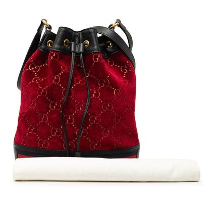 Gucci GG Velvet Web Bucket