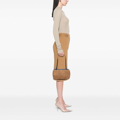 Bottega Veneta Pony Hair Leopard Print Shoulder Bag