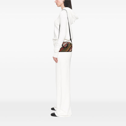 Bottega Veneta Nappa Diagonal Stripe Boston Bag