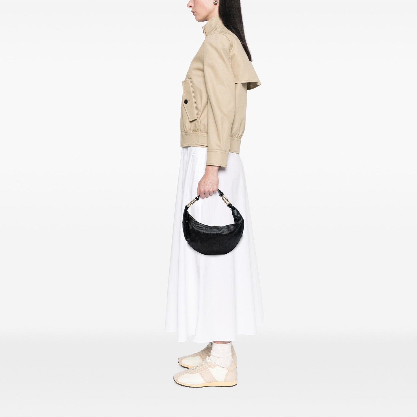 Gucci Guccissima Half Moon Bamboo Ring Hobo