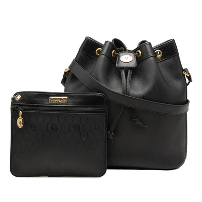 Dior Honeycomb Coated Canvas Drawstring Bucket Bag