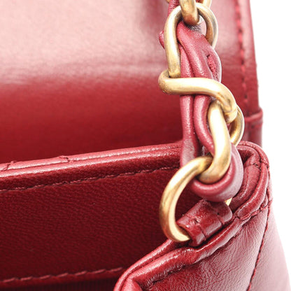Chanel Mini Lambskin Diamond Lock Flap