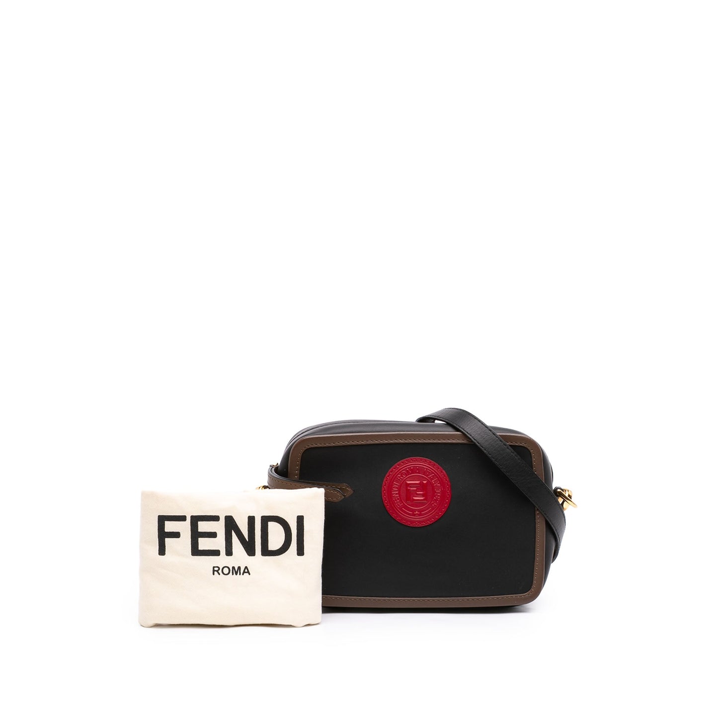 Fendi Mini Leather Stamp Patch 1974 Camera Bag