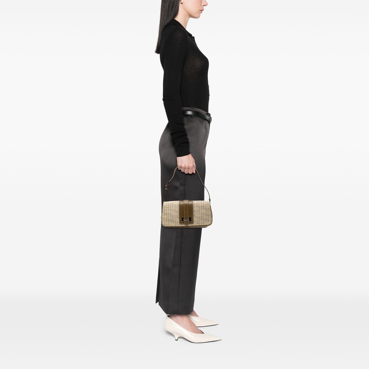 Celine C Macadam Canvas Flap Shoulder Bag
