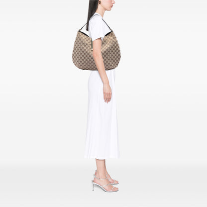 Gucci Large GG Canvas Web New Ladies Hobo