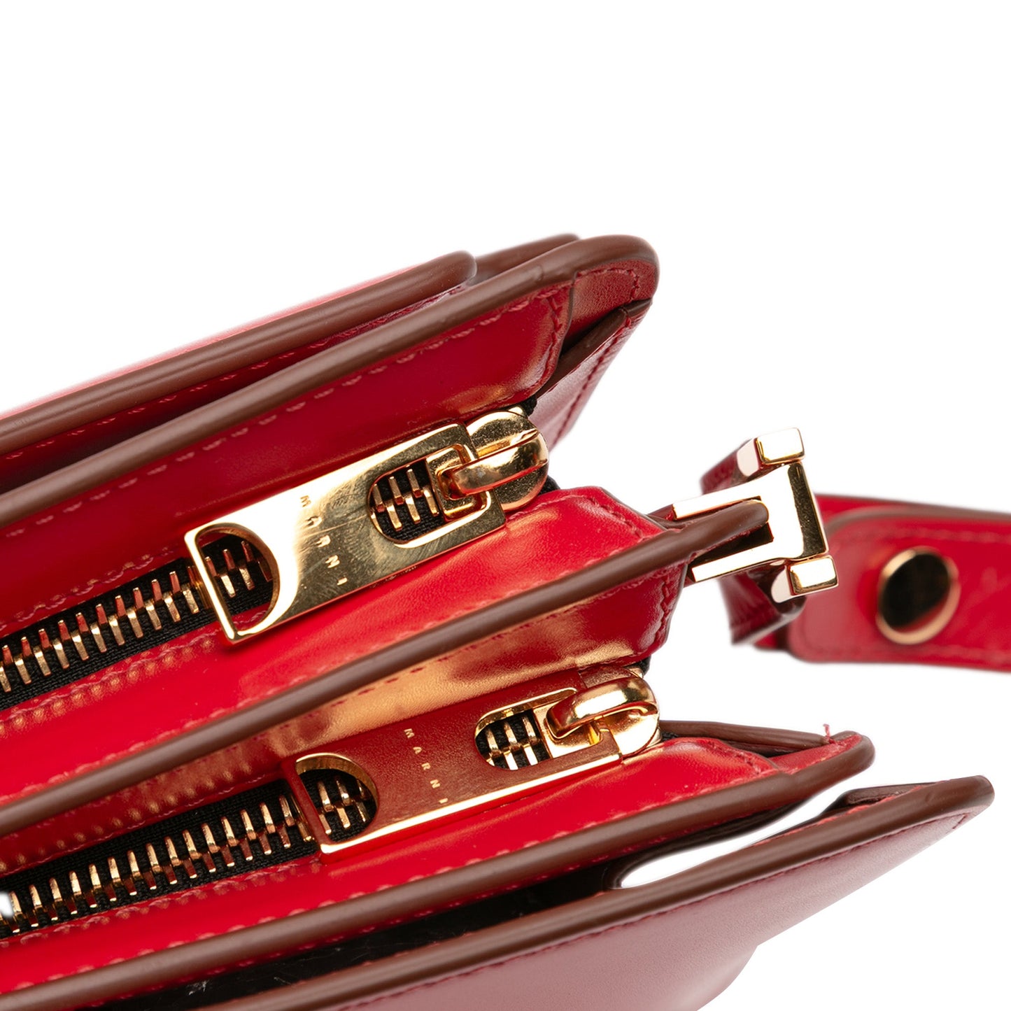 Marni Leather Trunk Reverse Crossbody