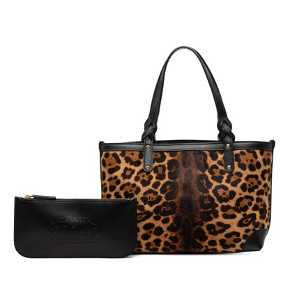 Gucci Large Pony Hair Leopard Print Tote