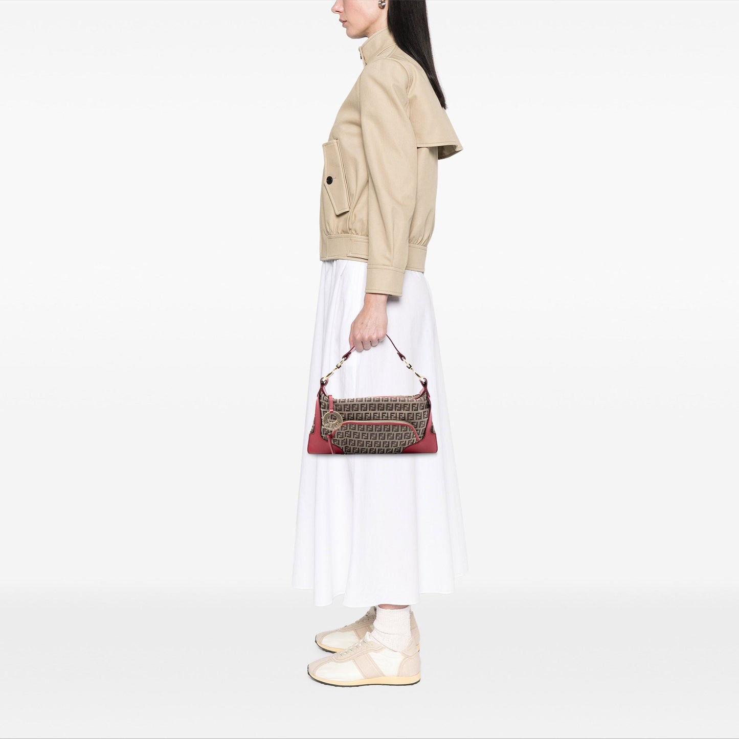 Fendi Zucchino Canvas Chef Pocket Shoulder Bag