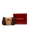 Ferragamo Studded Canvas Gancini Clutch on Chain