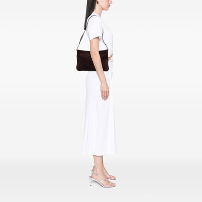 Celine C Macadam Suede Shoulder Bag