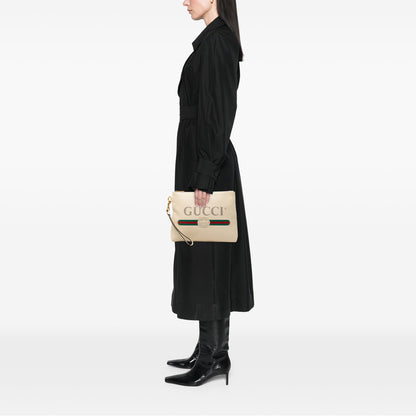 Gucci Leather Logo Clutch