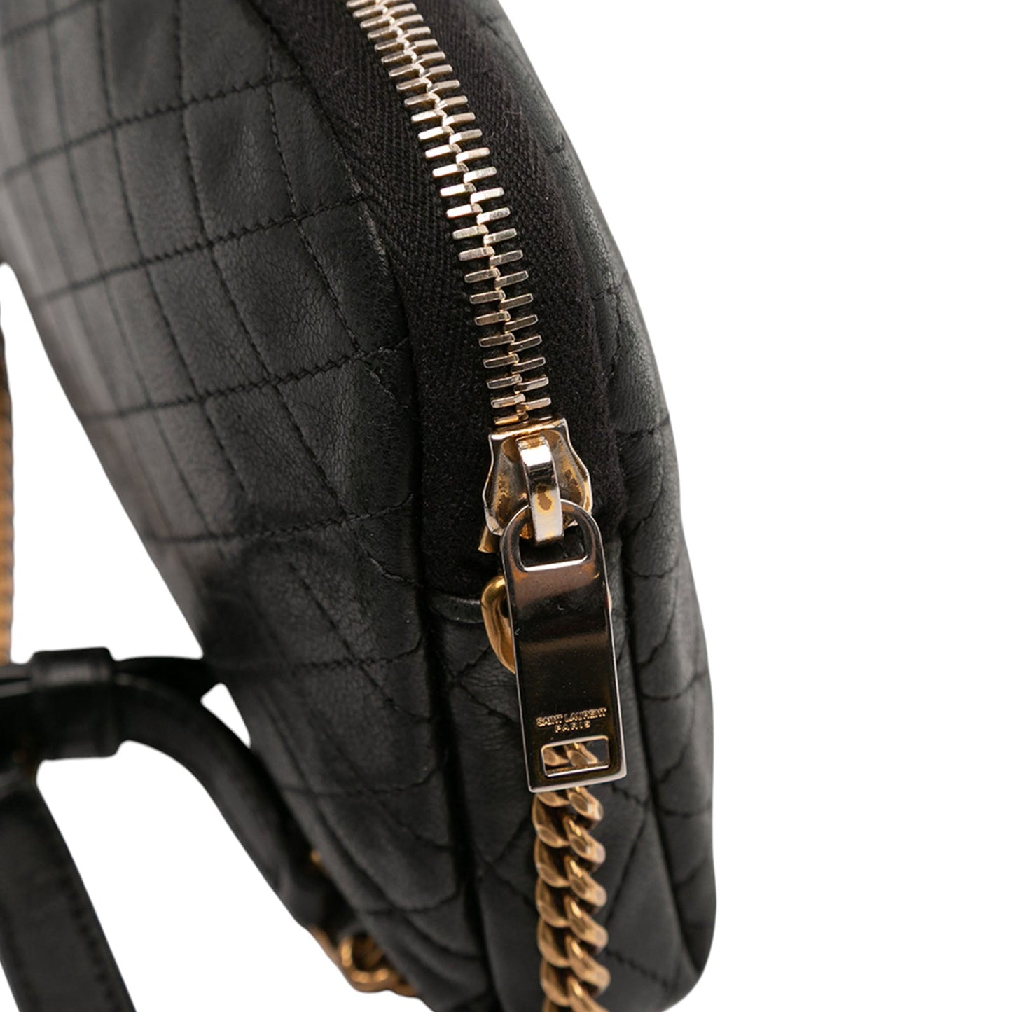 Saint Laurent Mini Quilted Lambskin Gaby Zippered Pouch