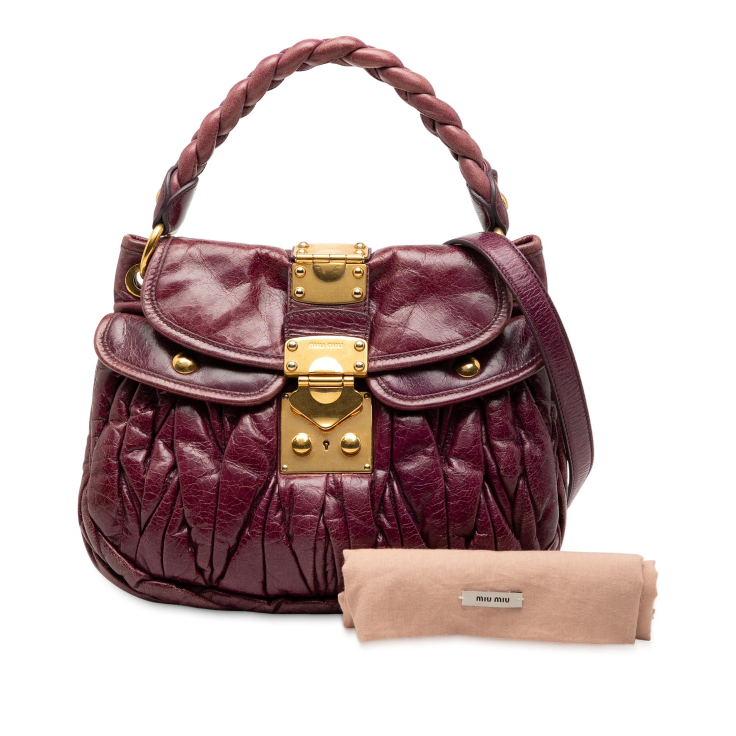 Miu Miu Matelasse Nappa Coffer Satchel