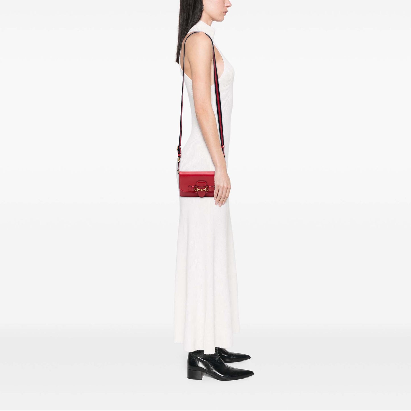 Gucci Leather Lady Web Wallet On Strap