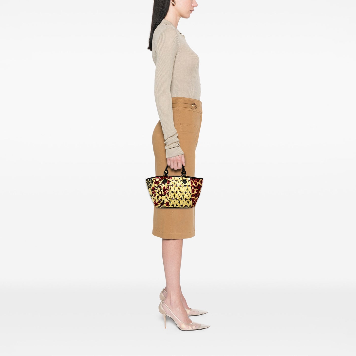 Miu Miu Limited Edition Matelasse Printed Canvas Handbag