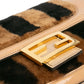 Fendi Shearling Pequin Baguette Satchel
