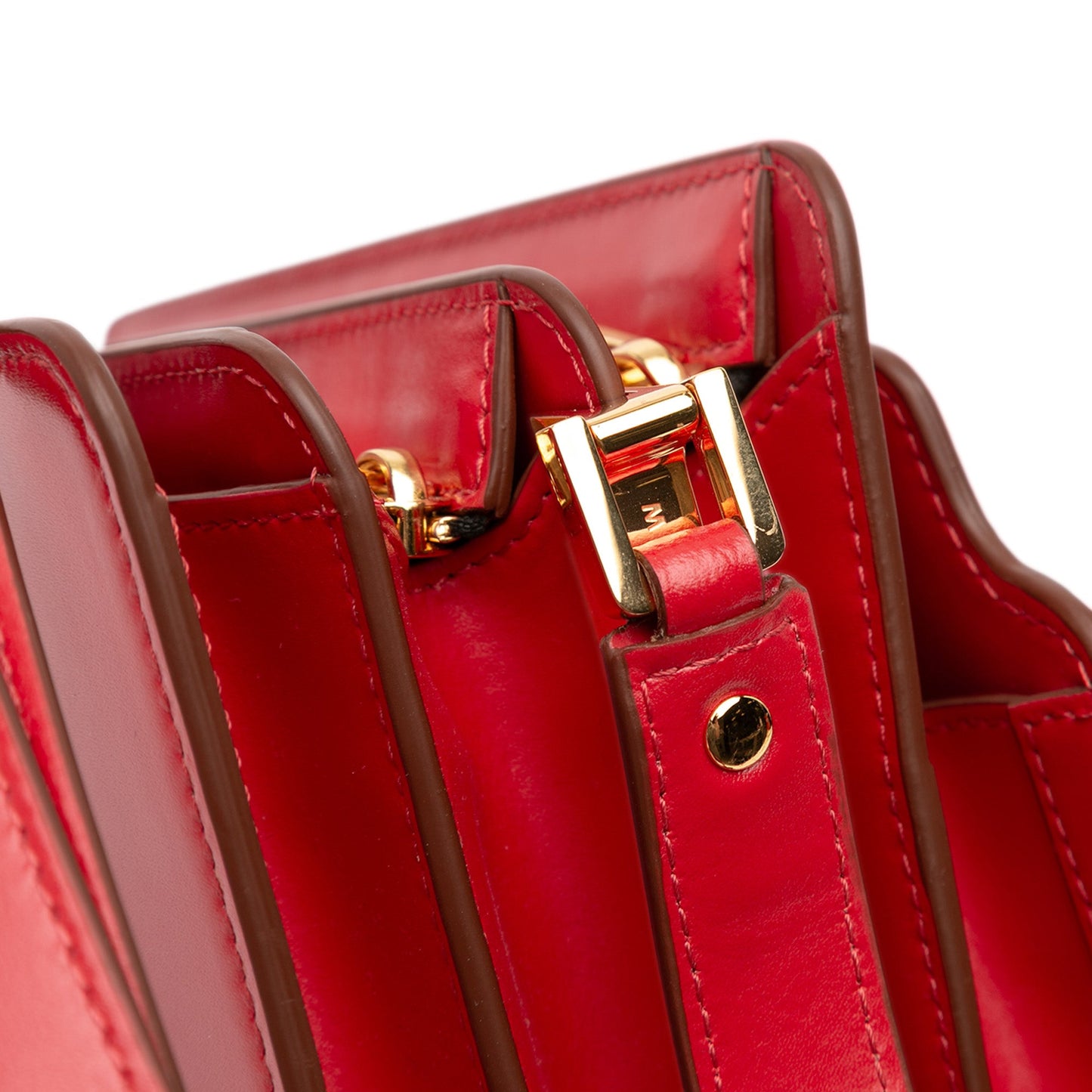 Marni Leather Trunk Reverse Crossbody