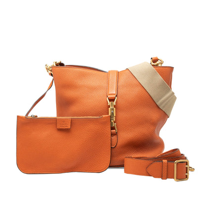 Gucci Grained Calfskin Soft Jackie Bucket Bag