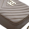 Chanel Small Chevron Calfskin Camera Case With Chain