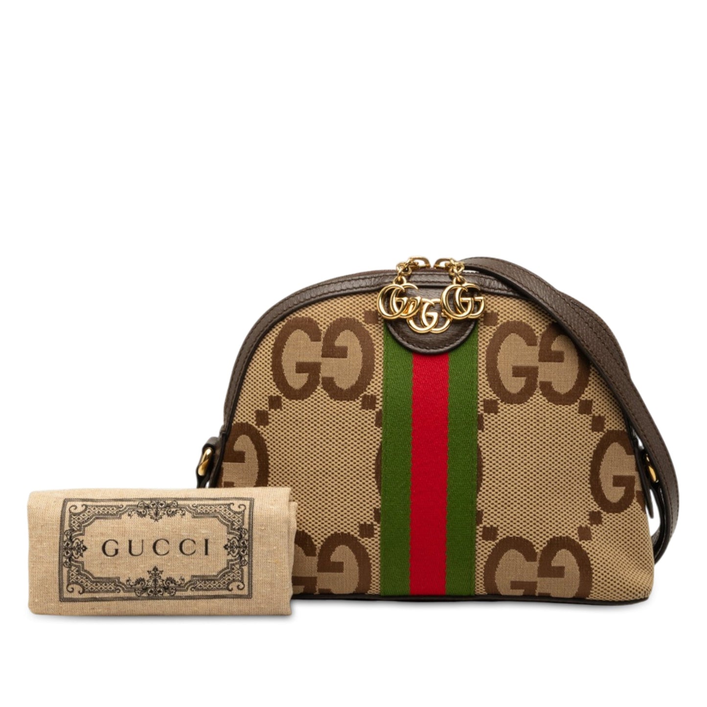 Gucci Small Jumbo GG Canvas Web Ophidia Dome Crossbody