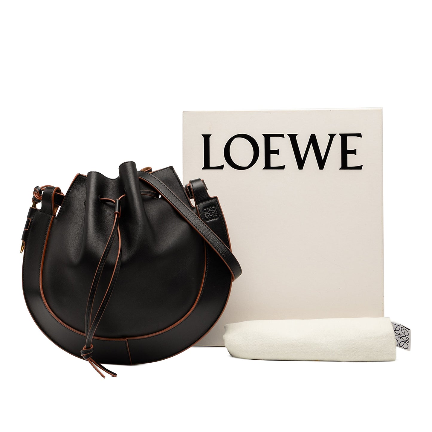 Loewe Medium Leather Horseshoe Crossbody