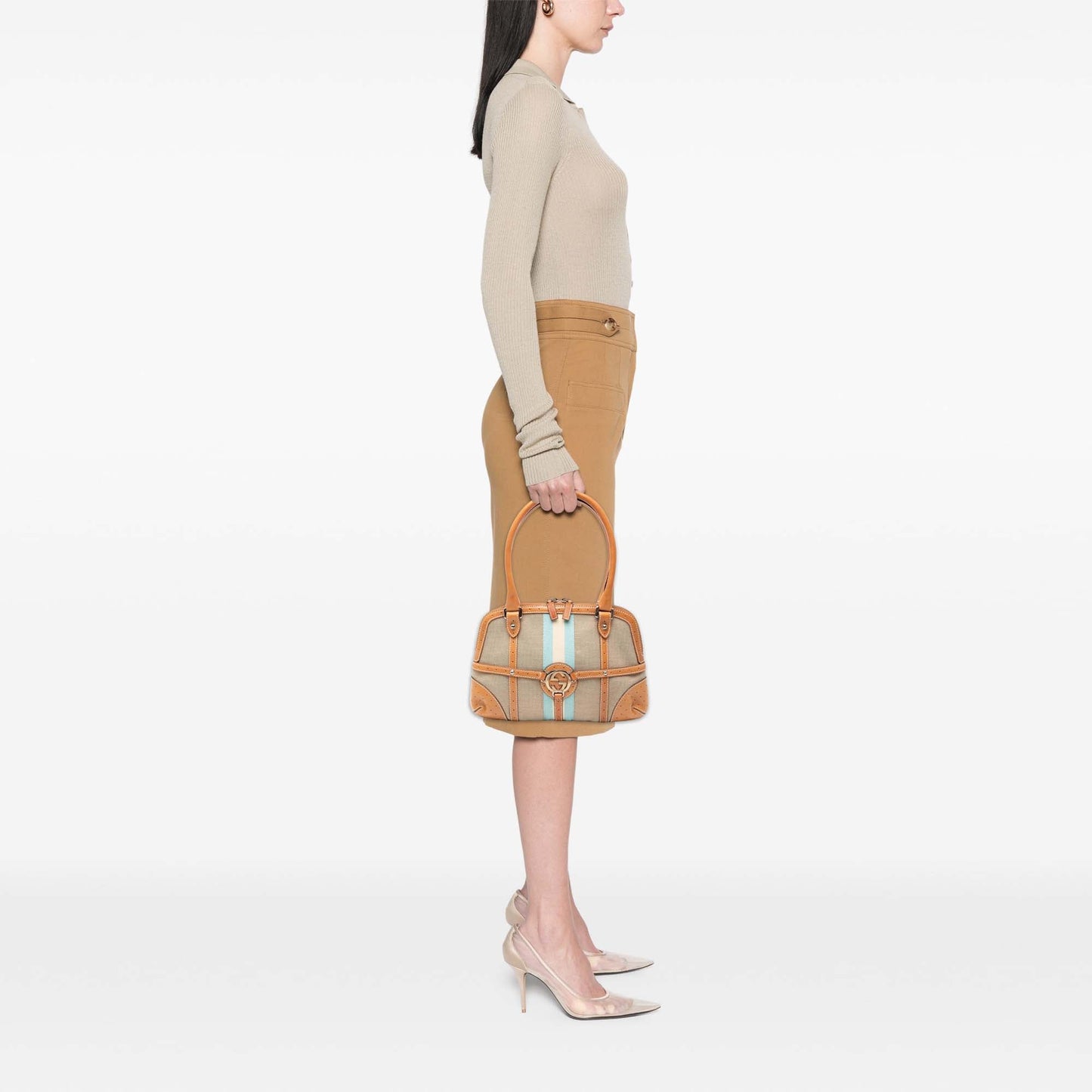 Gucci Canvas Web Reins Shoulder Bag